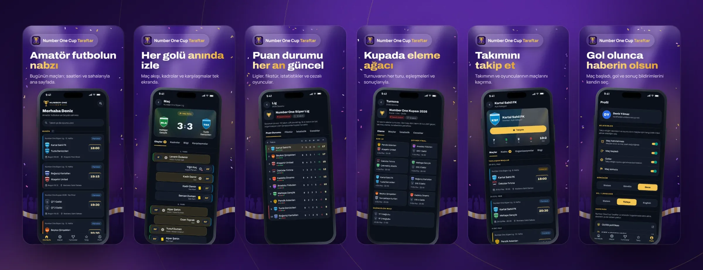 Store screens of the Number One Cup Fan app
